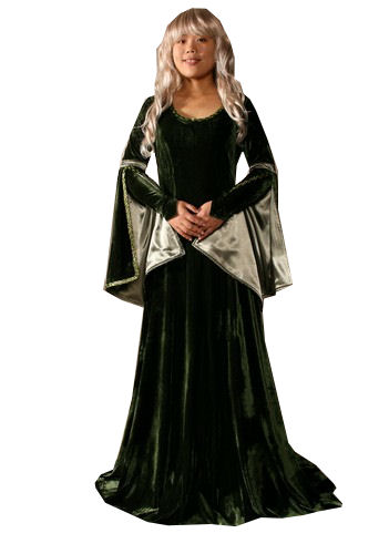 Ladies Medieval Renaissance Costume And Headdress Size 18 - 20 Image